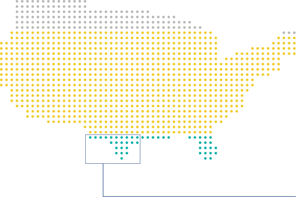 Mapa de Estados Unidos.